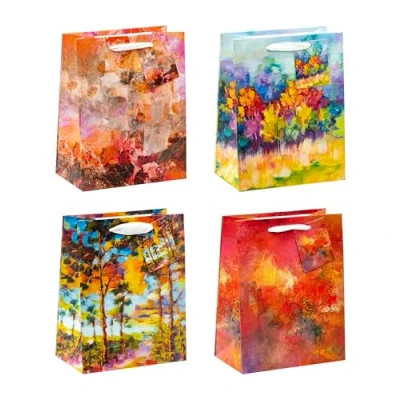 Abbildung von K3T Geschenktüten ART ON CANVAS, 4er Packung, Größe: Mittel (HxBxT 23 x 18 10 cm), Art. Nr. 87119