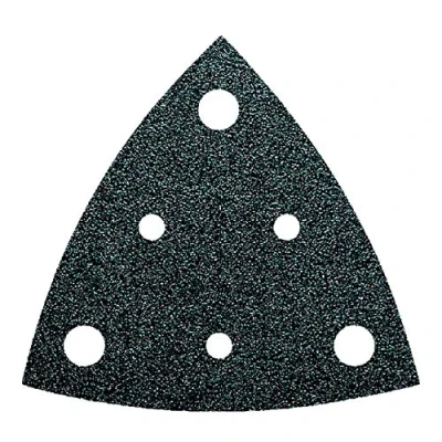 Abbildung von FEIN Schleifblätter Korn 100, Kantenlänge 80 mm, VE 50 St., Für den universellen Einsatz auf nahezu allen Materialien. Gelocht, Klettschnellbefestigung