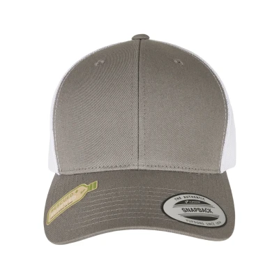 Abbildung von Flexfit Unisex 6606RT YP Classics Recycled Retro Trucker Cap 2 Tone Baseballkappe, Grey/White, one Size