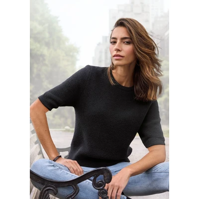 Abbildung von Lascana Tshirt basic, Damen, Größe: 36/38, Creme