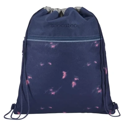 Abbildung von coocazoo Turnbeutel „Arctic Midnight, lila rosa, mit Reißverschlussfach und Kordelzug, reflektierende Elemente, Schlaufen zur Befestigung am Schulrucksack, 10 Liter, ab der 3. Klasse