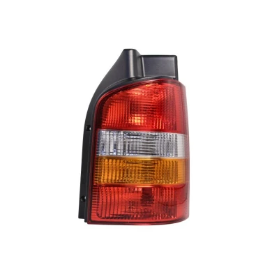 Abbildung von HELLA 2SK 008 579 101 Rückleuchte rechts P21/4W, P21W 12 gelb, glasklar, Rot weiß mit Glühlampen Lampenträger VOLKSWAGEN: Transporter 5