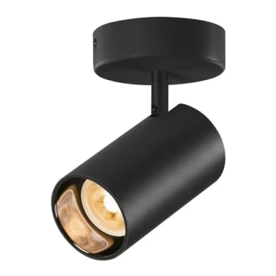 Abbildung von SLV ASTO TUBE Deckenleuchte, Deckenspot, Aufbauleuchte, Innenbeleuchtung für Wohnzimmer, Schlafzimmer, Küche, Diele, Kinderzimmer Aluminium, zylindrisch, max. 1x10W, schwarz