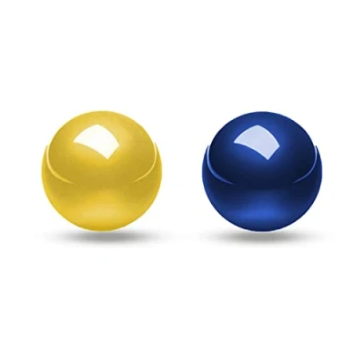 Abbildung von Perixx PERIPRO 303X2B 1.34 Inches Trackball 2 pcs Pack Replacement Ball for M570, M575, PERIMICE 517/520/717/720, and Other 1.34inches Mouse Glossy Blue Gold