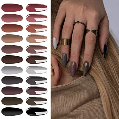 Abbildung von Vishine UV Nagellack Gel Nagelgel Set 12 x 8ml Glitter Nail Polish Kit Gellack Farbgel für Nagel Design Geschenkset LED Cure Nude Grau Art Manicure