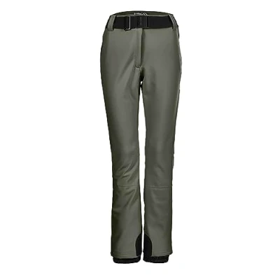Abbildung von killtec Damen Skihose/Softshell Hose mit Schneefang und Gürtel KSW 221 WMN SKI SFTSHLL PNTS, Oliv, 40, 37328 000