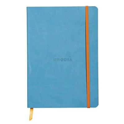 Abbildung von Rhodia 117407C Notizheft (mit weichem Umschlag, liniert, 80 Blatt, DIN A5, 14,8 x 21 cm) 1 Stück türkisblau
