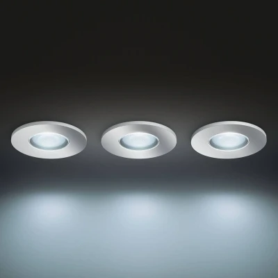 Abbildung von Philips Hue White Amb. Adore LED Einbauspot inkl. Dimmschalter, Bad Beleuchtung, silber, rund, dimmbar, alle Weißschattierungen