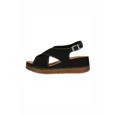 Abbildung von Clarks Kassanda Plateausandalette, Damen, Größe: 42, Black nubuck Schuhe