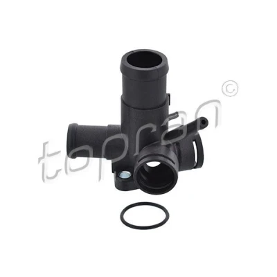 Abbildung von TOPRAN 107 327 Flansch Kunststoff Zylinderkopf, vorne, längs mit Dichtring VOLKSWAGEN: GOLF 3 Variant, SEAT: Ibiza 2