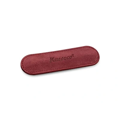 Abbildung von Kaweco Eco Velours Stifte Etui in der Farbe bordeaux aus Leder für 1 geeignet Artikelnummer 10002114, Rot