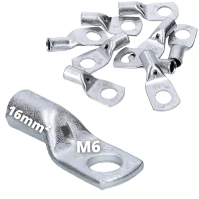 Abbildung von 10 Stück Cembre A3 M6 Rohrkabelschuh 16mm² unisoliert aus Kupfer verzinnt