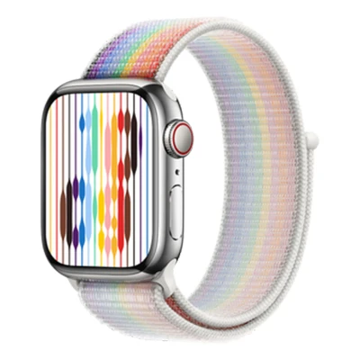 Abbildung von Apple Watch Armband Original Stoff Bunt Geeignet für Series 1 9 / SE