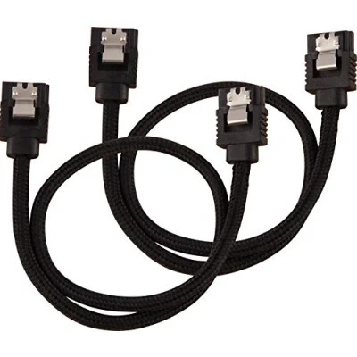 Abbildung von Corsair Premium Sleeved SATA 3 Kabel (6Gbps, 30 cm) Schwarz