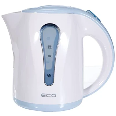 Abbildung von ECG RK 1022 Blue, Wasserkocher, 1 Liter, Blau weiß, Plastik
