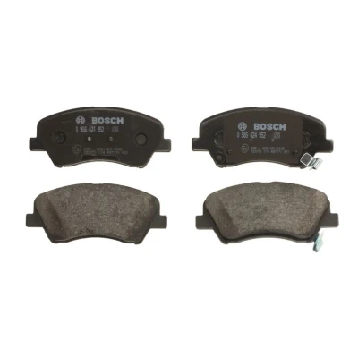 Abbildung von BOSCH 0 986 424 952 Bremsbelagsatz Low Metallic mit akustischer Verschleißwarnung Anti Quietsch Blech, Montageanleitung KIA: Rio 4