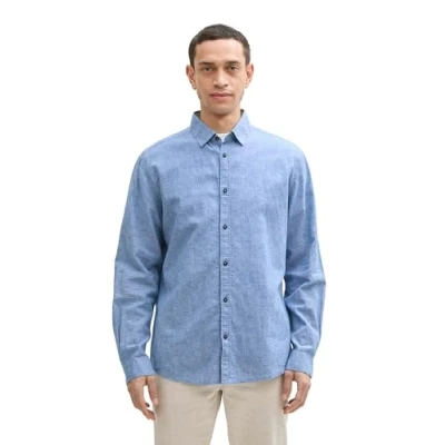 Abbildung von TOM Tailor Hemd, Herren, Größe: Large, Sapphire blue chambray
