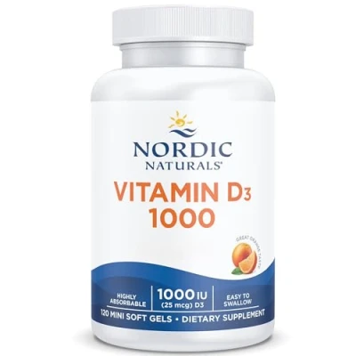 Abbildung von Nordic Naturals, Vitamin D3, 1000 IU, Cholecalciferol aus Lanolin, Orangengeschmack, 120 Weichkapseln, Laborgeprüft, Glutenfrei, Sojafrei, ohne Gentechnik