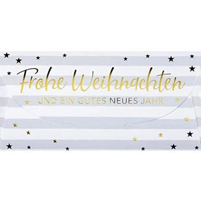 Abbildung von Perleberg Weihnachtskarte Geldgeschenk Geldhülle als Karte in weihnachtlichem Look Geldkarte Weihnachten für einen besonderen Wunsch Grußkarte mit Umschlag 22 x 11 cm