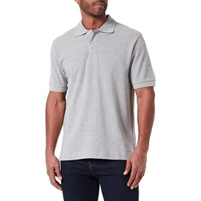 Abbildung von Seidensticker Herren Polo Pique Regular Fit Bügelleicht Kragen Kurzarm 100% Baumwolle Grau S