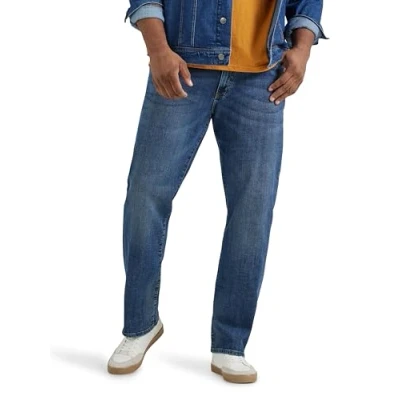 Abbildung von Lee Herren Big &amp; Tall Extreme Motion Relaxed Straight Jeans, Maddox, 44W / 30L