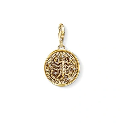 Abbildung von Thomas Sabo Damen Herren Charm Anhänger Sternzeichen Skorpion Club 925 Sterling Silber vergoldet 1659 414 39