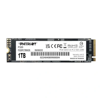 Abbildung von Patriot P320 1TB Interne SSD NVMe PCIe Gen 3x4 M.2 2280 Solid State Drive P320P1TBM28