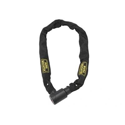 Abbildung von Burg Wächter Vierkantkette, Fahrradschloss mit Schlüssel, Kette für Fahrrad, Motorrad, E Scooter, Gartenmöbel, 580 90 Black, Schwarz, cm, 39020