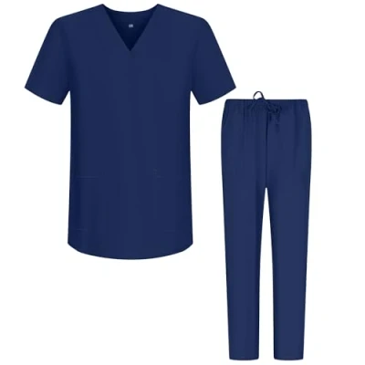 Abbildung von MISEMIYA Unisex Schrubb Set Medizinische Uniform mit Oberteil und Hose ref.6801 6802 XX Large, Blau
