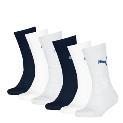 Abbildung von Puma KIDS EASY Rider Unisex 6 PACK Socken für Kinder, Größe: 39 42, Grey/white/navy