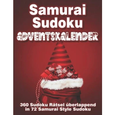 Abbildung von Samurai Sudoku Adventskalender: Weihnachtlicher Rätsel Adventskalender für Erwachsene und Kinder mit 72 in leicht, mittel &amp; schwer