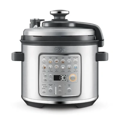 Abbildung von Sage The Fast Slow Go Schnellkochen, Langsamkochen, Sautieren, Dämpfen, Schmoren, Risotto machen Gebürsteter Edelstahl