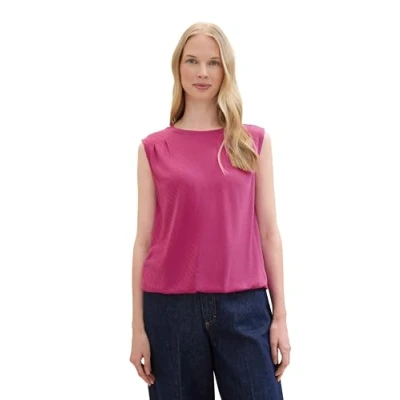 Abbildung von TOM Tailor Strukturiertes Bluse, Damen, Größe: Medium, Lush orchid