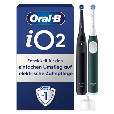 Abbildung von Oral B Elektrische Zahnbürste »iO Series 2«, 2 St. Aufsteckbürsten, für die sanfte Reinigung, mit 2. Handstück