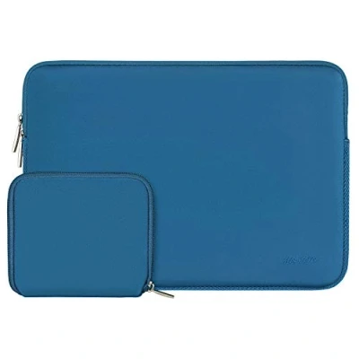 Abbildung von MOSISO Laptop Hülle Tasche Kompatibel mit MacBook Air/Pro Retina,13 13,3 Zoll Notebook,Kompatibel Pro 14 2024 2021 M3 M2 M1 Chip Max,Neopren Sleeve Klein Fall,See Blau
