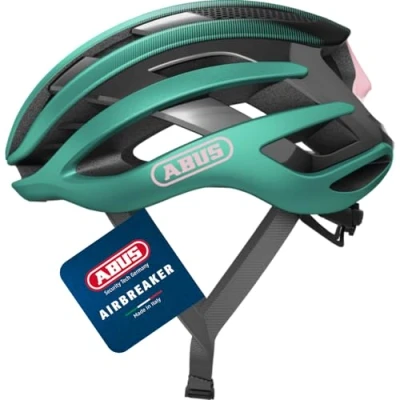 Abbildung von ABUS Rennradhelm AirBreaker High End Fahrradhelm für den professionellen Radsport Jugendliche und Erwachsene Helm Damen Herren blau (Tropical Turquoise), Größe L