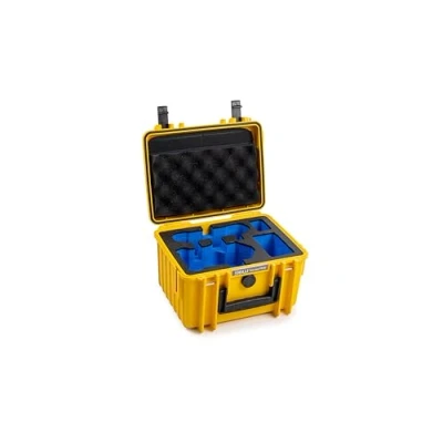 Abbildung von B&amp;W Transportkoffer Outdoor für DJI Mini 4 Pro Drohne und Fly More Combo Type 2000 Gelb wasserdicht nach IP67 Zertifizierung, staubdicht, bruchsicher unverwüstlich