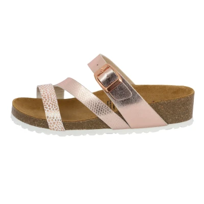 Abbildung von Lico Natural Glitter Damen Pantoletten, Rose, 37 EU