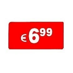 Abbildung von DiiliHiiri — 6,99 Reduzierte Ware Aufkleber Rote Preissticker 35mm Rolle mit 1000 Stk Rechteckig— Preisreduzierungsetiketten Verkaufshinweisaufkleber Preisnachlassaufkleber