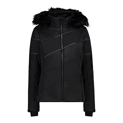 Abbildung von CMP Damen Ripstop Jacke mit abnehmbarer Kapuze, Schwarz, D36