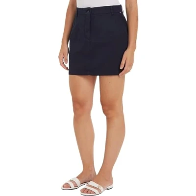 Abbildung von Tommy Hilfiger Chino Skirt Minirock, Damen, Größe: 44, Desert sky
