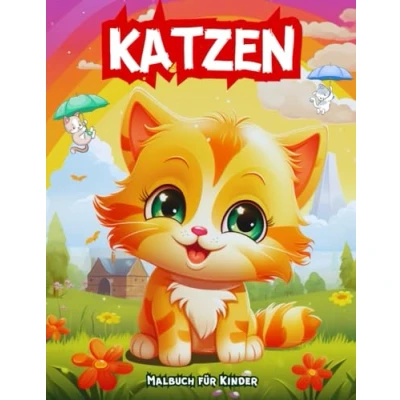 Abbildung von Katzen Malbuch für Kinder: 50 Lustige Kätzchen Designs Jungen und Mädchen