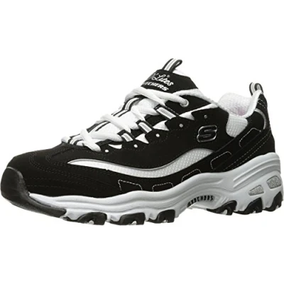 Abbildung von Skechers Damen Sneaker D&#039;Lites BIGGEST FAN, Schwarz (schwarz / weiß), 39 EU W