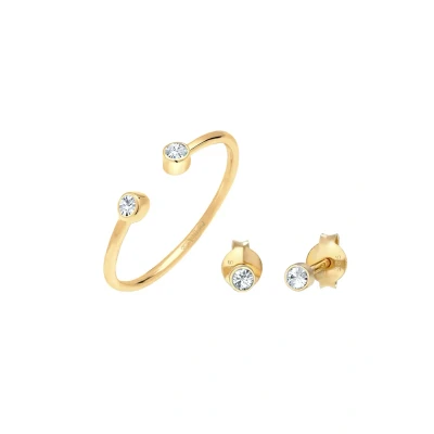 Abbildung von Elli SOLITÄR Ohrringe goldcoloured, Damen, Größe: 54, Gold coloured