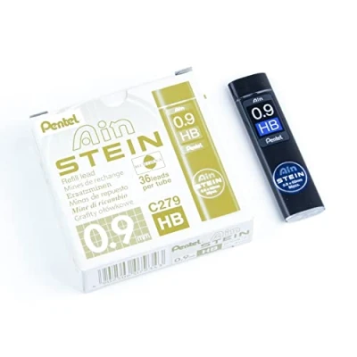Abbildung von Pentel Ain STEIN C279 Feinmine, 36 Minen je Dose, 0.9 mm, Härtegrad HB (12 Dosen)