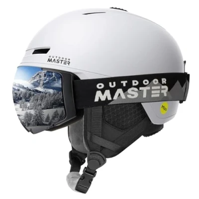 Abbildung von OutdoorMaster MIPS Skihelm und Skibrille PRO Set Verstellbarer Snowboardhelm Schneebrille Schneesporthelme für Männer, Frauen Junioren
