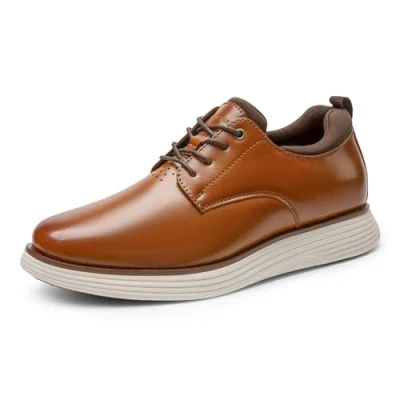 Abbildung von Bruno Marc Herren Anzugschuhe GrandFlex Suit Polish lässige Schnürschuhe Business Sport Schuhe Moderne Klassische dresssporty,Size 44.5,Braun,SBOX2412M