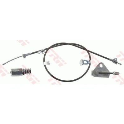 Abbildung von TRW GCH451 Handbremsseil 1520, 1390 Scheibenbremse TOYOTA: Yaris I Hatchback