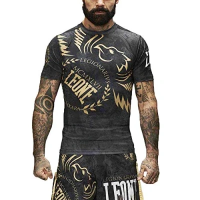 Abbildung von LEONE 1947, Rashguard Legionär, Unisex Erwachsene, Schwarz, XL, AB925