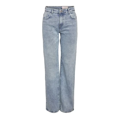 Abbildung von Noisy May MIT Weitem BEIN Nmyolanda Normal Waist Jeans Straight Leg, Damen, Größe: 26x30, Light blue denim